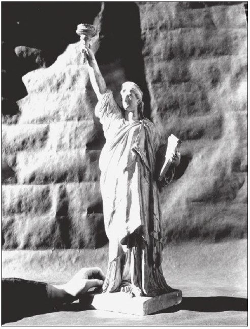 orígenes en arcilla de la diosa de la libertad