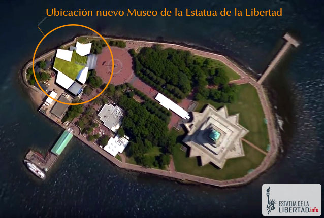 mapa estatua de la libertad museo