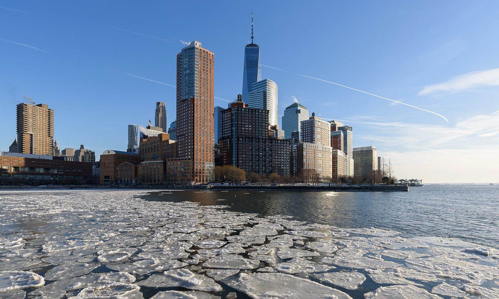 Battery Park y los rascacielos del sur de Manhattan